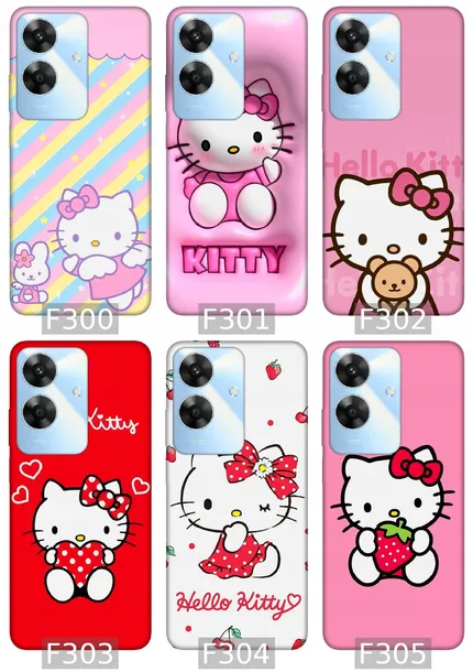 etui-na-realme-note-60-wzory-hello-kitty-kolor-wielokolorowy
