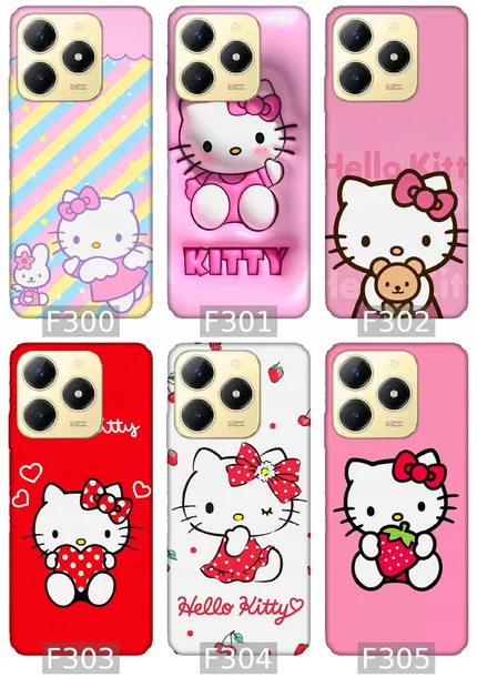 etui-na-realme-c61-wzory-hello-kitty-kolor-wielokolorowy