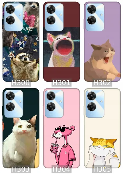 etui-na-realme-note-60-wzory-memy-kolor-wielokolorowy