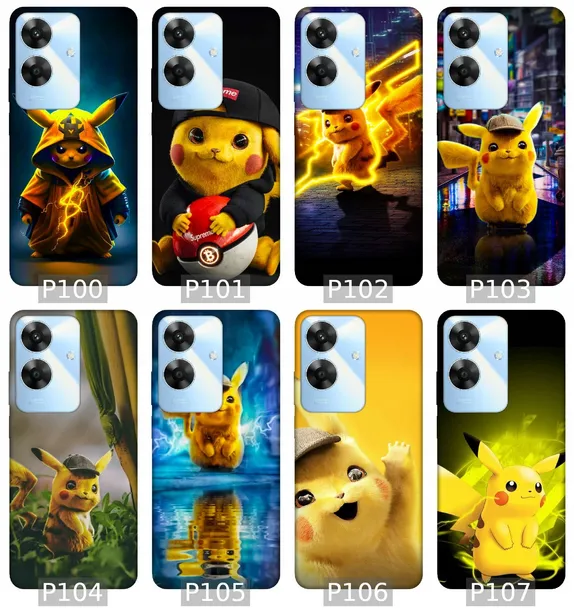 etui-na-realme-note-60-wzory-pikachu-kolor-wielokolorowy