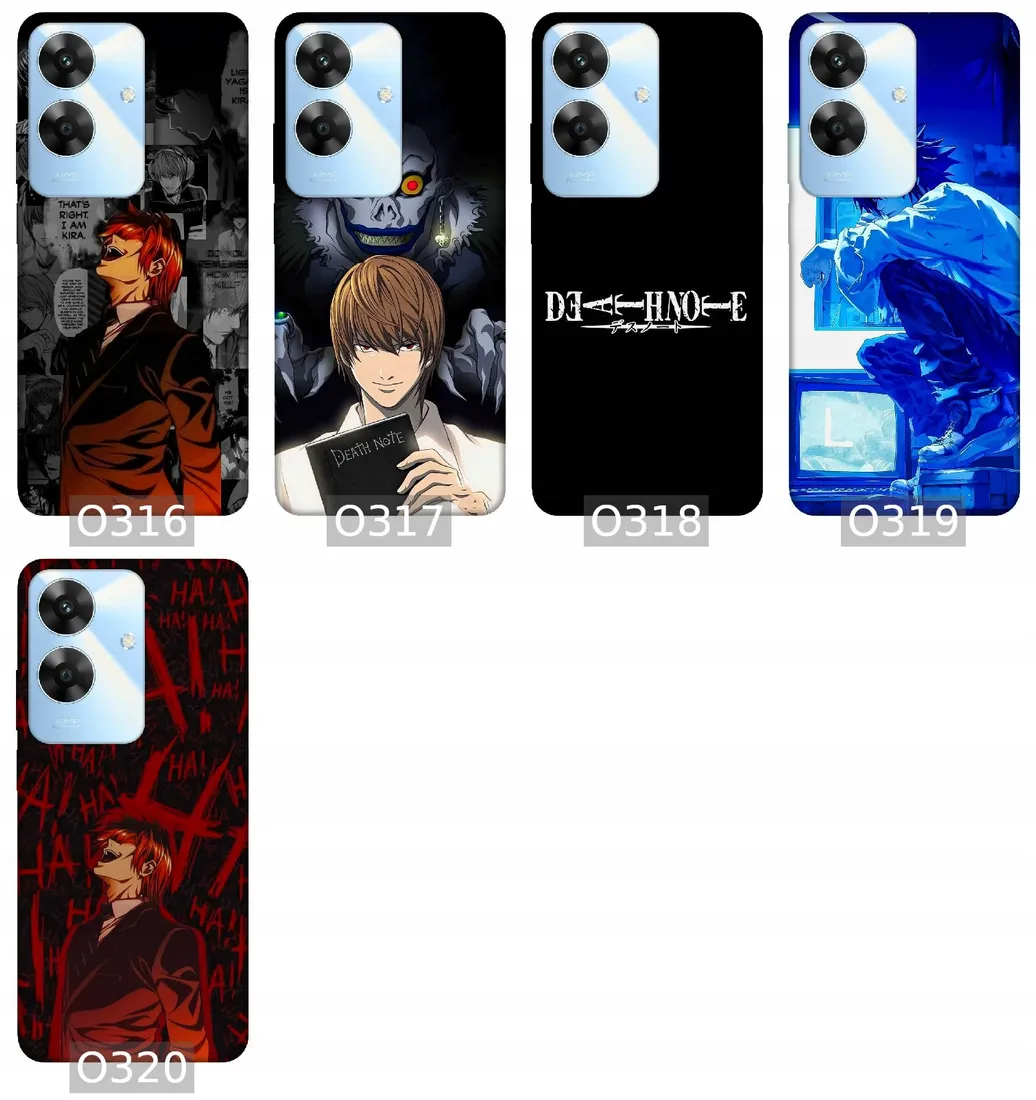 etui-na-realme-note-60-wzory-death-note