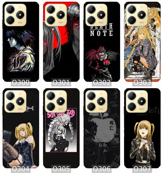 etui-na-realme-c61-wzory-death-note-kolor-wielokolorowy