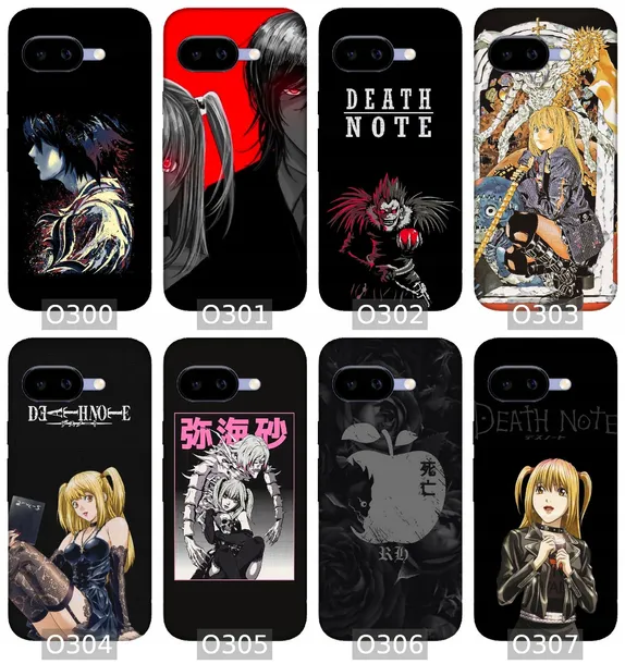 etui-na-google-pixel-9a-wzory-death-note-kolor-wielokolorowy