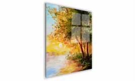 obraz-na-szkle-kwadratowy-50x50cm-021-drzewa-nad-rzeka