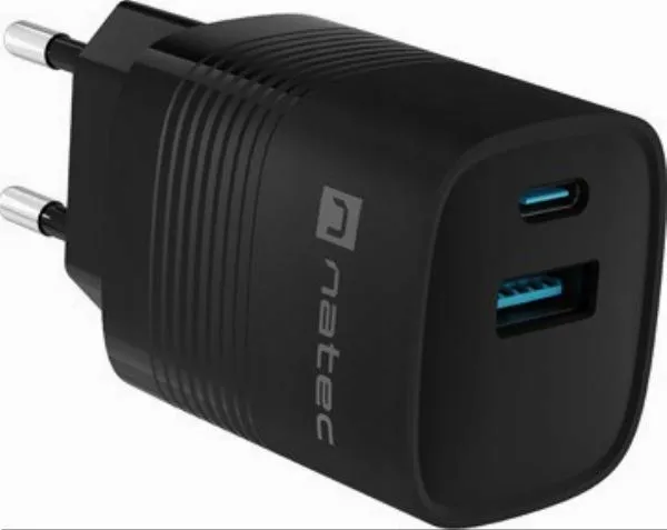natec-ribera-gan-30w-usb-a-usb-c-czarna-stan-nowy