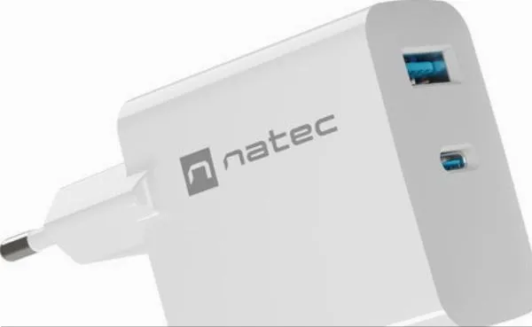 natec-ribera-gan-45w-usb-a-usb-c-biala