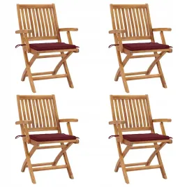 skladane-krzesla-ogrodowe-z-poduszkami-4-szt-drewno-tekowe