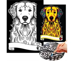 kolorowanka-welwetowa-a4-piesek-golgen-retriever-colorvelvet