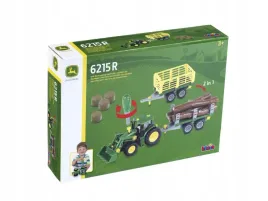 klein-traktor-john-deere-do-skrecania-z-dwiema-przyczepami-kle-3906