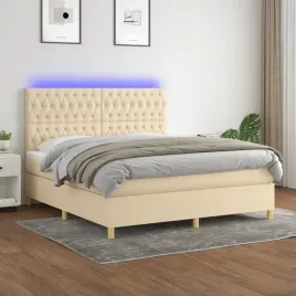 vidaxl-lozko-kontynentalne-z-materacem-kremowe-160x200-cm-tkanina