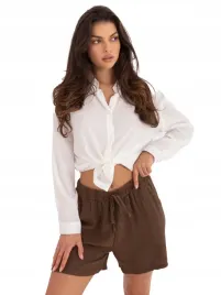 spodenki-damskie-muslinowe-szorty-materialowe-z-kieszeniami