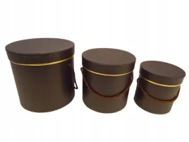 pudelko-prezentowe-flower-box-brazowy-ze-zlotym-paskiem-3w1-zestaw-3-prezen