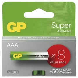 bateria-alkaliczna-lr03-aaa-gp-super-alkaline-g-tech-8-sztuk