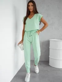 letni-dres-bawelniany-bluza-z-krotkim-rekawem-spodnie-ve55-mietowy