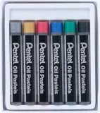 pastele-olejne-metaliczne-6-kolorow-pentel-stan-nowy