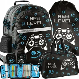 plecak-gamepad-szkolny-gamer-do-podstawowki-komplet-4w1-gaming-dla-chlopaka