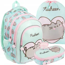 plecak-pusheen-mint-komplet-3w1-majewski-dla-dziewczyny-kot-kotki