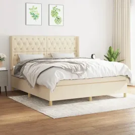 vidaxl-lozko-kontynentalne-z-materacem-kremowe-tkanina-160x200-cm