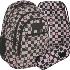 szachownica-rozowa-plecak-mlodziezowy-backup-dziewczecy-szkolny-komplet-3w1