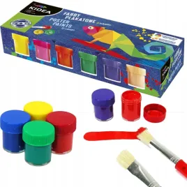 farby-plakatowe-12-kolorow-20ml-kidea-dla-dzieci-fp12kka