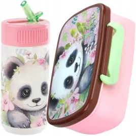 panda-bidon-sniadaniowka-z-misiem-derform-dla-dziewczynek-zestaw-2w1-modny