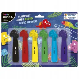 pisaki-flamastry-jumbo-z-figurka-dinozaury-6-kolorow-kidea-szkolne-mazaki
