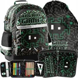 gamer-plecak-chlopiecy-szkolny-piksele-komplet-3ele-paso-gaming-gra