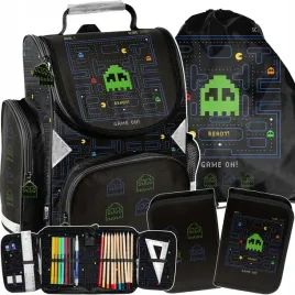 pac-man-tornister-szkolny-komplet-3-ele-gaming-gamer-dla-chlopakow