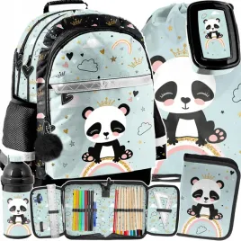 panda-mis-plecak-komplet-5-ele-szkolny-dziewczecy-do-1-klasy-z-misiem