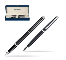 zestaw-prezentowy-pioro-wieczne-dlugopis-waterman-hemisphere-czern-matowa