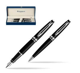 zestaw-prezentowy-pioro-wieczne-dlugopis-waterman-expert-czarny-mat-ct