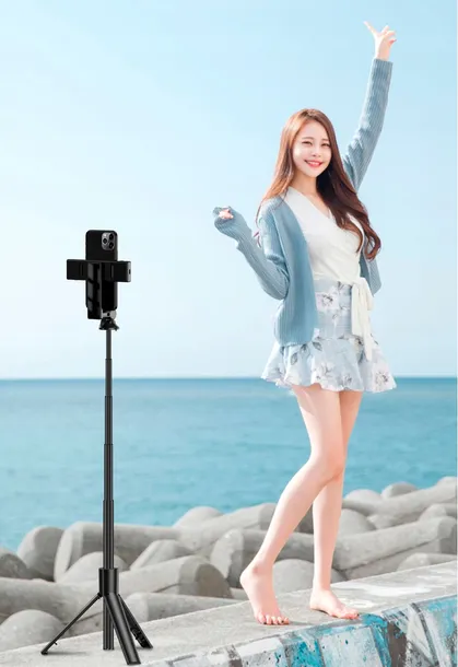 kijek-do-selfie-tripod-statyw-pilot-bluetooth-led-stan-nowy-rodzaj-selfie-stick