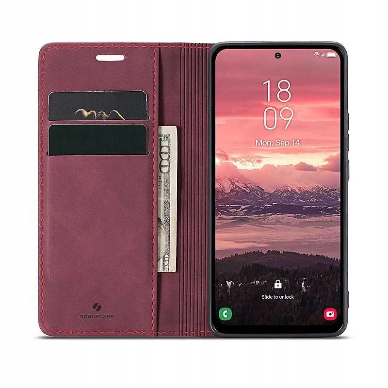 spacecase-wallet-galaxy-a56-red
