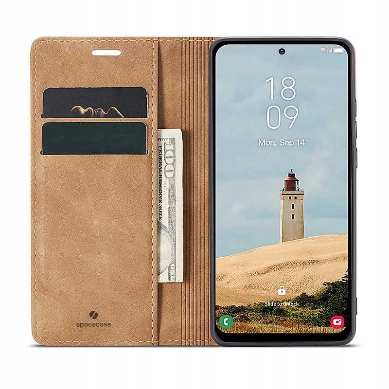 spacecase-wallet-galaxy-a56-light-brown