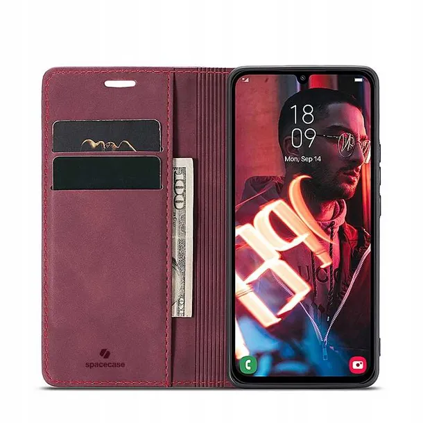 spacecase-wallet-galaxy-a25-5g-red-funkcje-pochlanianie-wstrzasow