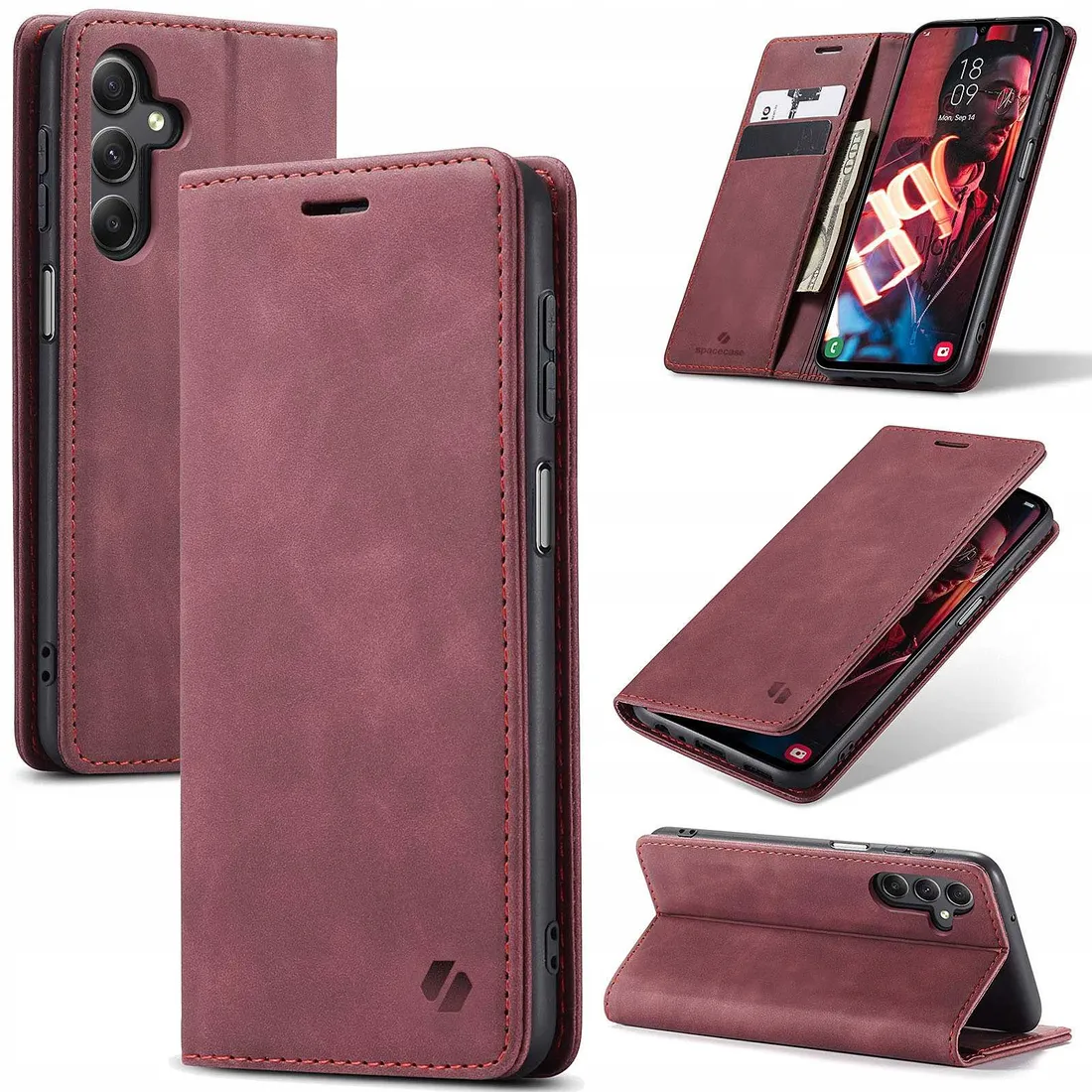 spacecase-wallet-galaxy-a24-red