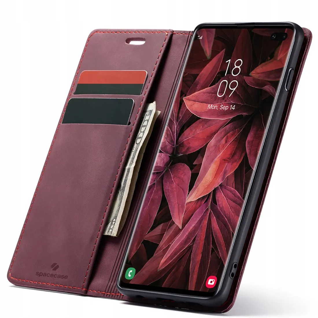 spacecase-wallet-galaxy-s10-red