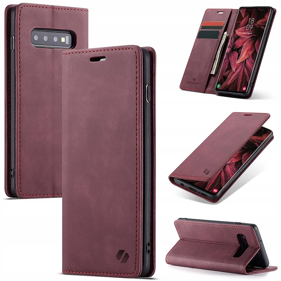 spacecase-wallet-galaxy-s10-red
