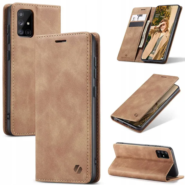 spacecase-wallet-galaxy-a71-light-brown-rozszerzenie-podstawka