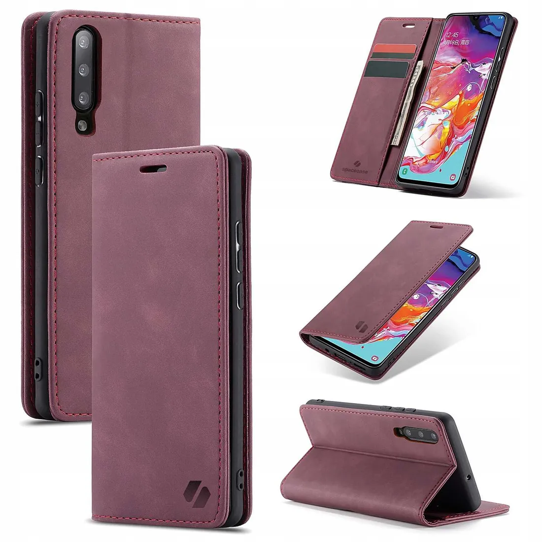 spacecase-wallet-galaxy-a70-red