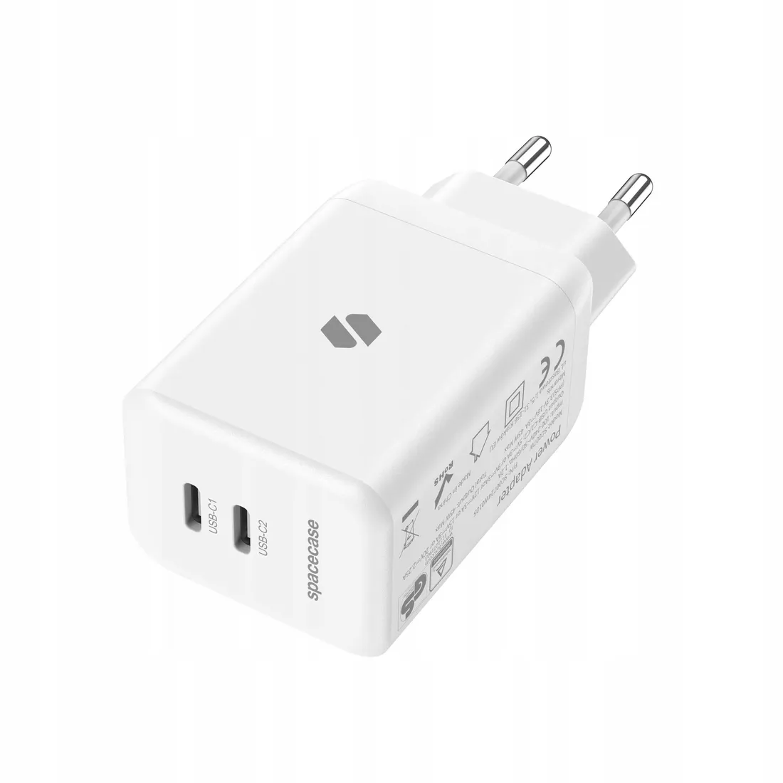 spacecase-usb-charger-45w-gan-sc007w-white-stan-nowy
