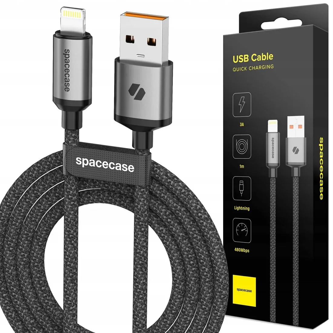 spacecase-usb-to-lightning-cable-1m-3a-cl04