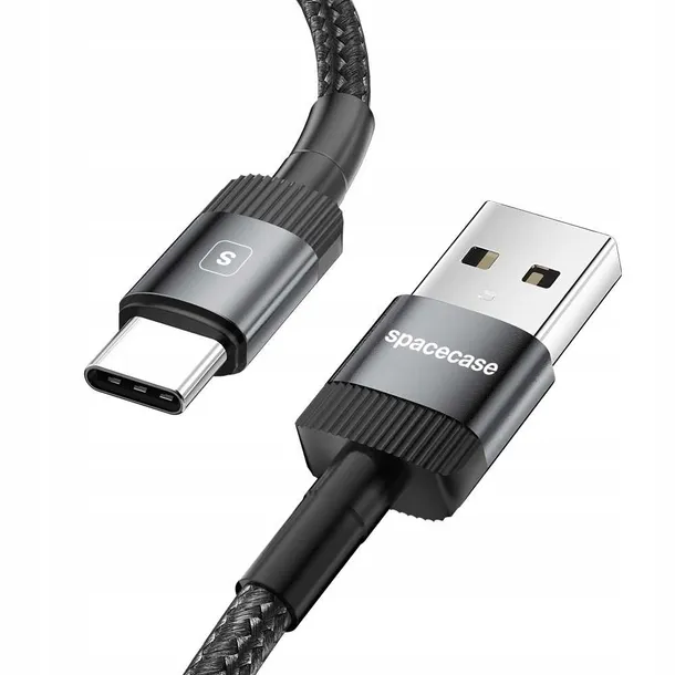 spacecase-usb-c-cable-2m-2-4a-black-zlacza-usb-usb-typ-c