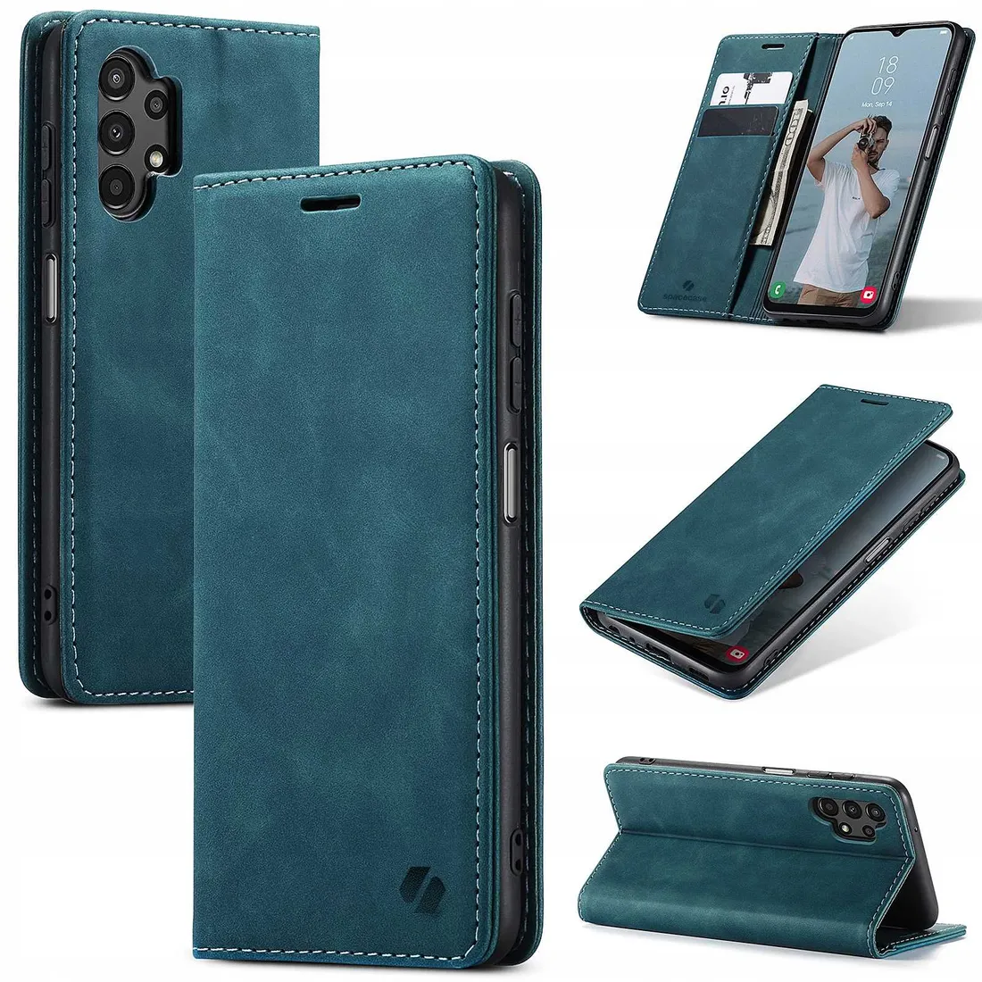 spacecase-wallet-galaxy-a13-4g-blue-stan-nowy