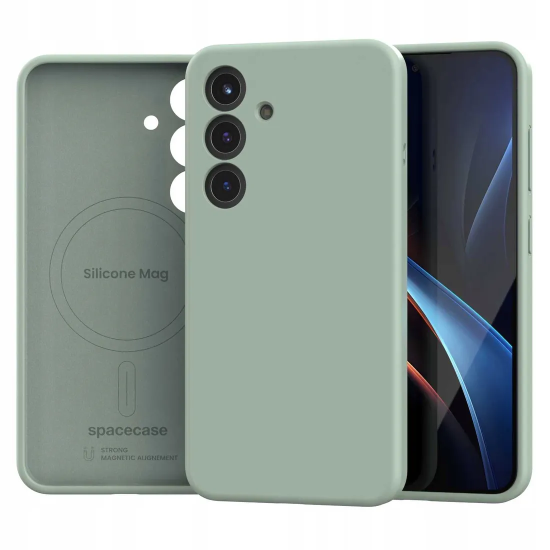 spacecase-silicone-mag-galaxy-s25-mint