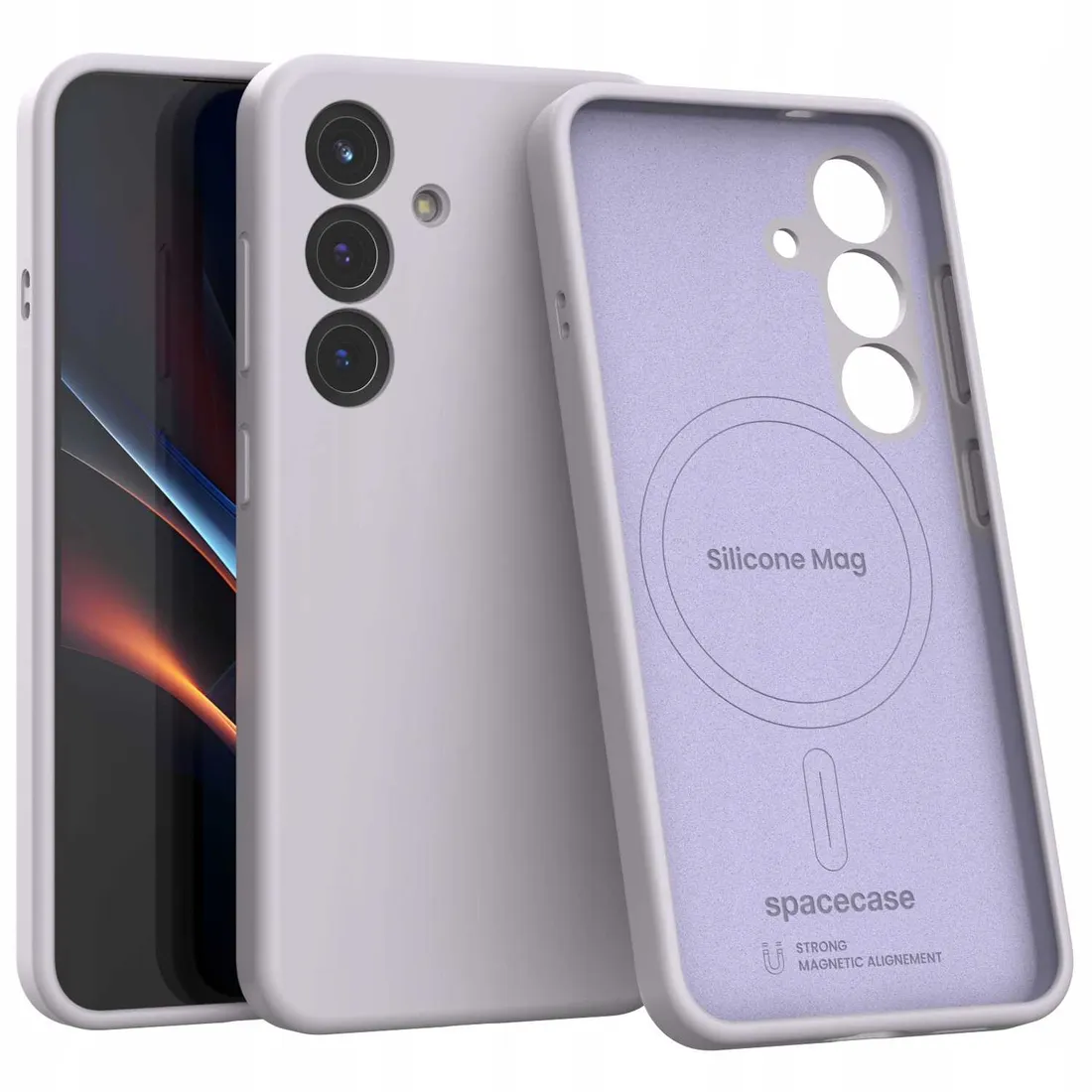 spacecase-silicone-mag-galaxy-s25-light-purple