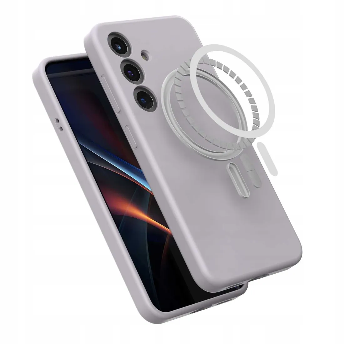spacecase-silicone-mag-galaxy-s25-light-purple