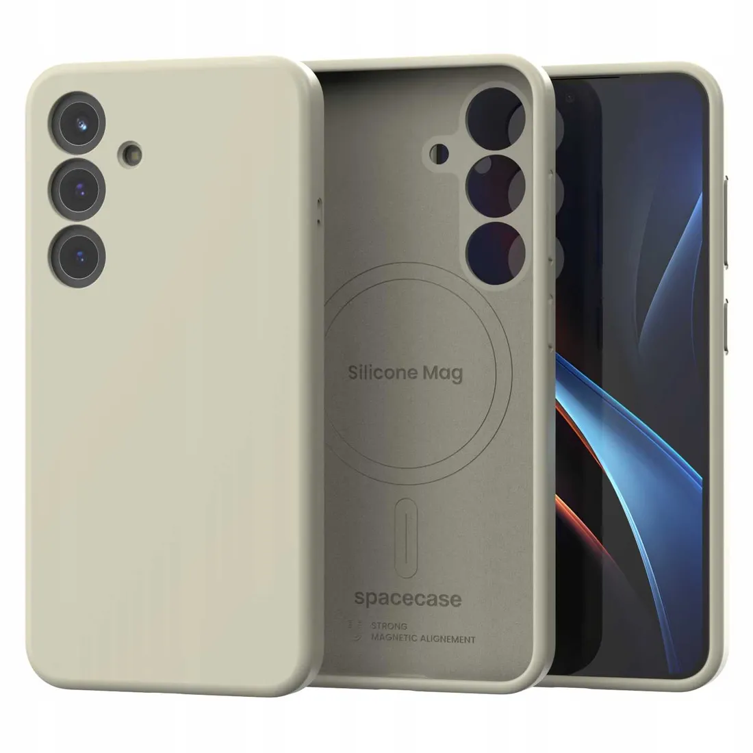 spacecase-silicone-mag-galaxy-s25-beige