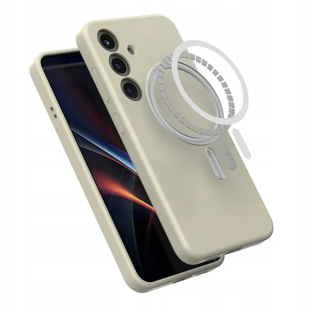 spacecase-silicone-mag-galaxy-s25-beige-certyfikat-ce