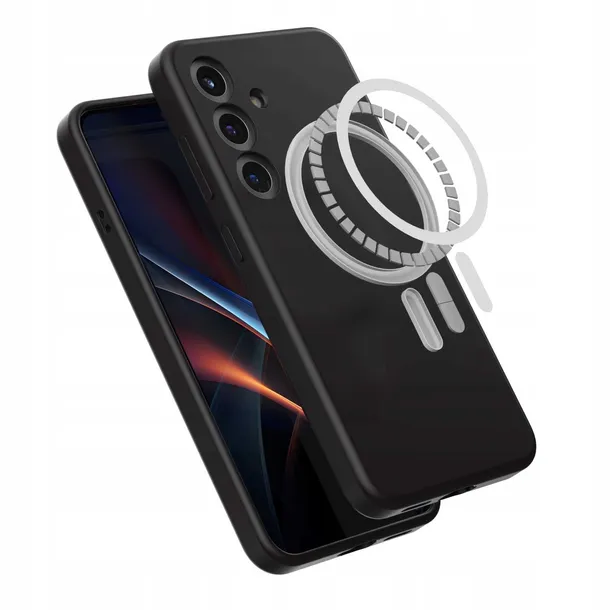spacecase-silicone-mag-galaxy-s25-black-certyfikat-ce